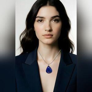 Sterling Silver 925 Pendant With Semiprecious Stones.